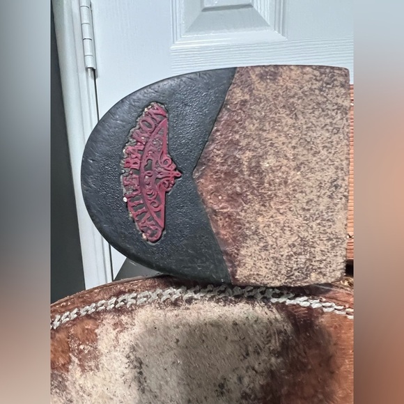 Double H Ostrich Full QuillTeal Cattle Baron Western Cowboy Boots Rodeo Sz 8 Men - Picture 6 of 13